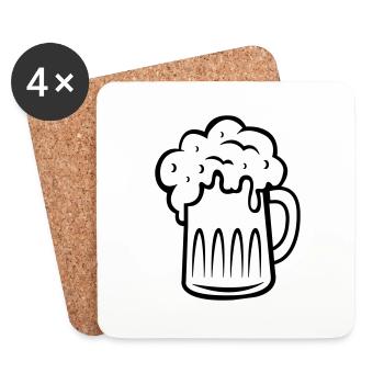 beer 001 - Coasters (set of 4) - white - Front