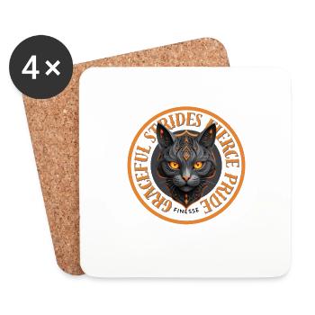 Graceful Strides - Coasters (set of 4) - white - Front