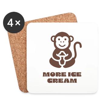 More Ice Cream - Untersetzer (4er-Set) - Weiß - Vorne
