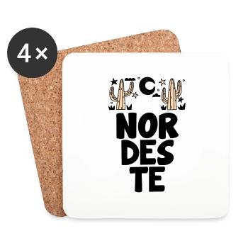 Nord-Est brésilien - Dessous de verre (lot de 4) - blanc - Devant