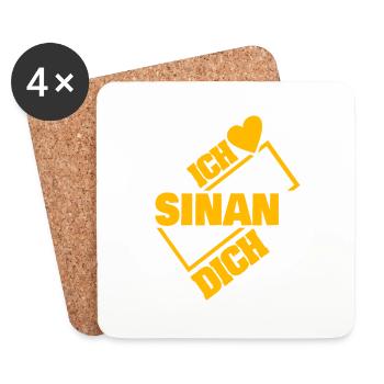 Sinan als Couple - Untersetzer (4er-Set) - Weiß - Vorne