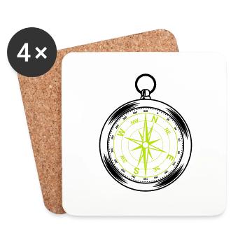 compass - Coasters (set of 4) - white - Front