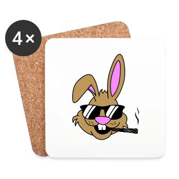 Bunny Joint - Coasters (set of 4) - white - Front