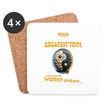 GREATEST TOOL - Coasters (set of 4) - white - Front