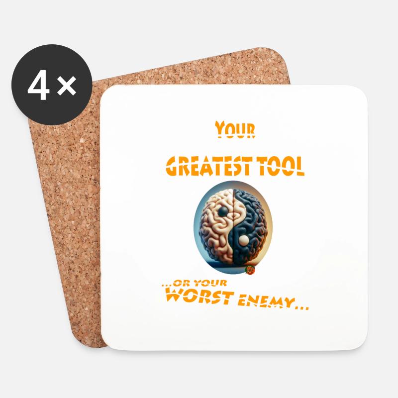GREATEST TOOL - Coasters (set of 4) - white