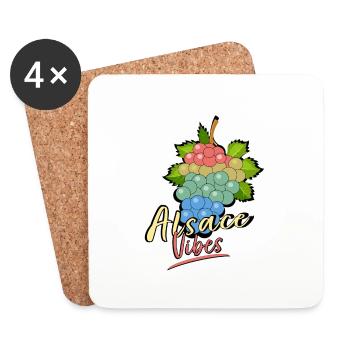 Alsace Vibes - Coasters (set of 4) - white - Front
