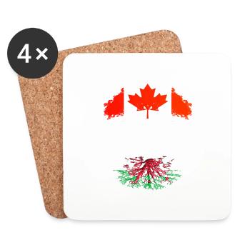 Canada Grown, Welsh Roots - Coasters (set of 4) - white - Front