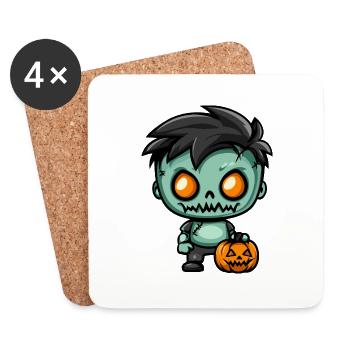 Zombie Halloween Gruselig Baby - Untersetzer (4er-Set) - Weiß - Vorne