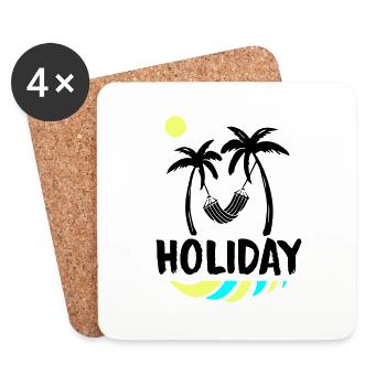 palms relax holiday - Untersetzer (4er-Set) - Weiß - Vorne