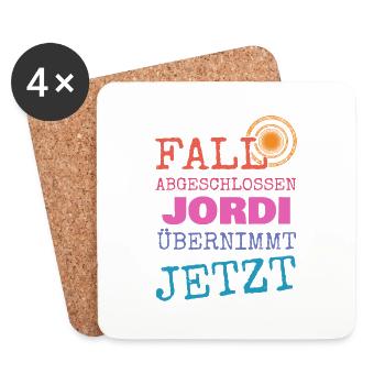 Vorname Jordi - Untersetzer (4er-Set) - Weiß - Vorne