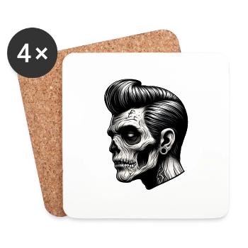 Rockabilly Zombie Vibes - Coasters (set of 4) - white - Front
