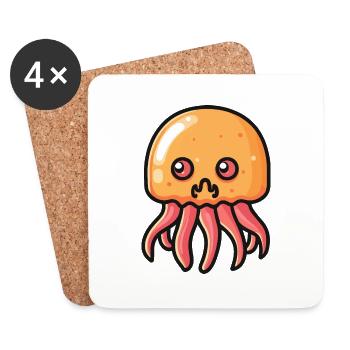 Jellyfish Halloween Comic Funny - Coasters (set of 4) - white - Front