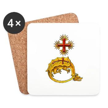 Order of the Dragon Vlad III - Coasters (set of 4) - white - Front