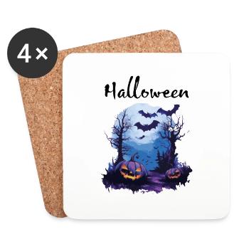 Halloween - Dessous de verre (lot de 4) - blanc - Devant