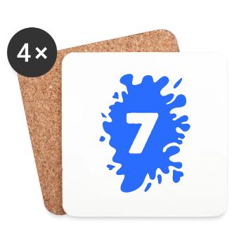 Blobs 7 - Coasters (set of 4) - white - Front