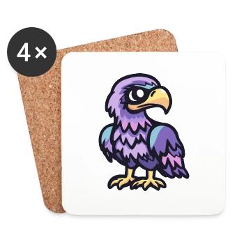 Aigle Halloween Animal - Dessous de verre (lot de 4) - blanc - Devant