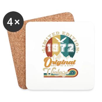 Original 1972 Vintage Limited Edition Geschenk - Untersetzer (4er-Set) - Weiß - Vorne