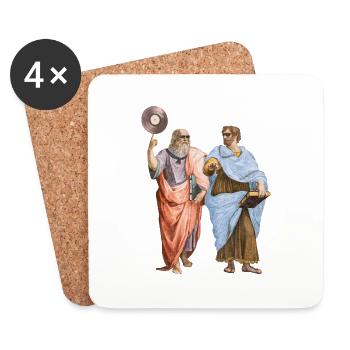 The Philosophers - Untersetzer (4er-Set) - Weiß - Vorne