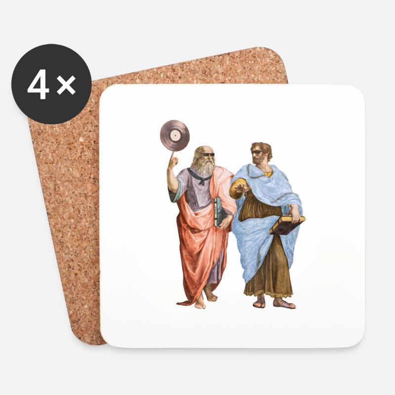 The Philosophers - Untersetzer (4er-Set) - Weiß