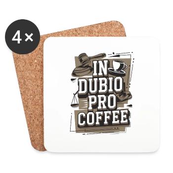 In Dubio Pro Coffee - Coasters (set of 4) - white - Front