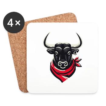 Bull feria - Coasters (set of 4) - white - Front
