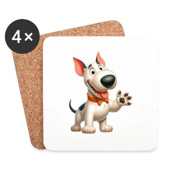 Bull Terrier 7 - Coasters (set of 4) - white - Front