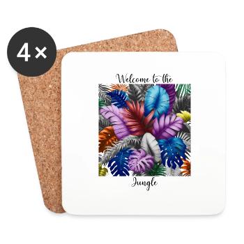 Tropical rainbow - Coasters (set of 4) - white - Front
