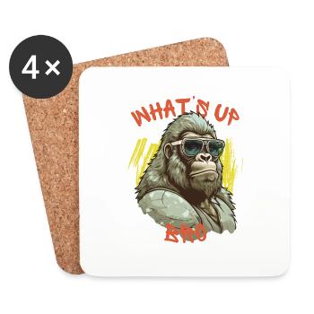 Whats Up Bro - Coasters (set of 4) - white - Front