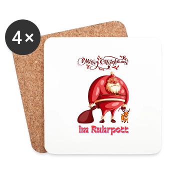 Ruhrpott Weinacht - Untersetzer (4er-Set) - Weiß - Vorne