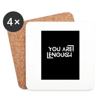 You are Enough - Untersetzer (4er-Set) - Weiß - Vorne