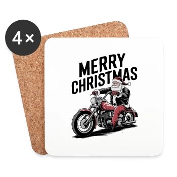 Merry Christmas - Coasters (set of 4) - white - Front