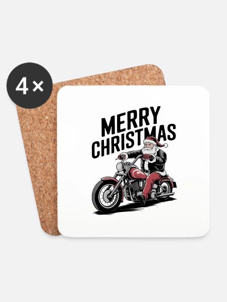 Merry Christmas - Coasters (set of 4) - white