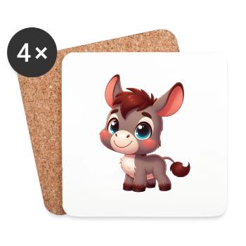 donkey 5 - Coasters (set of 4) - white - Front