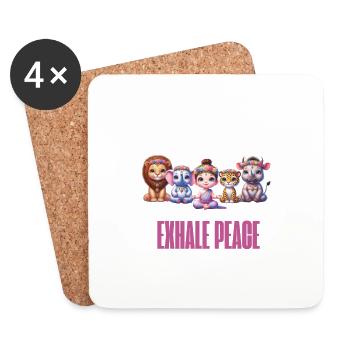 Meditation Squad - Coasters (set of 4) - white - Front