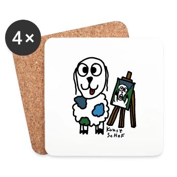Kunst ScHoF - Untersetzer (4er-Set) - Weiß - Vorne