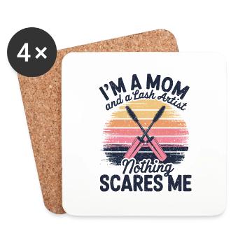 Mom with an eye for beauty - Coasters (set of 4) - white - Front