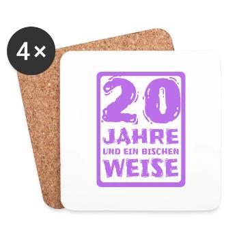 Age 20 - Coasters (set of 4) - white - Front