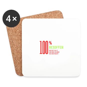 100% Malle - Untersetzer (4er-Set) - Weiß - Vorne