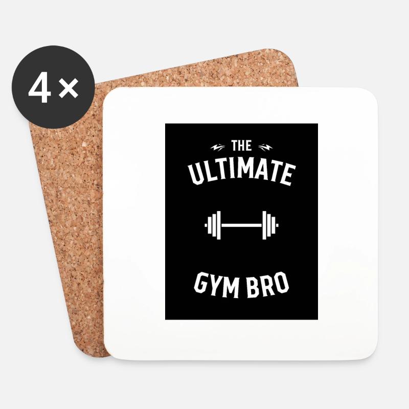 Ultimate Gym Brother - Untersetzer (4er-Set) - Weiß
