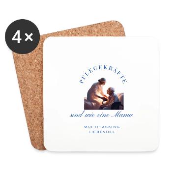 Pflegekräfte - Untersetzer (4er-Set) - Weiß - Vorne