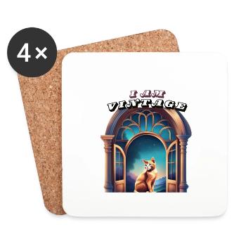 I am Vintage - Coasters (set of 4) - white - Front