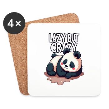 Lazy But Crazy - Coasters (set of 4) - white - Front