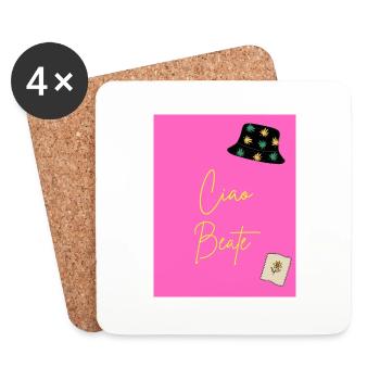CIAO BEATE - Dessous de verre (lot de 4) - blanc - Devant