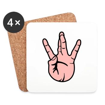 westside hand - Untersetzer (4er-Set) - Weiß - Vorne