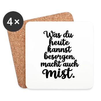 Was du heute kannst ... - Untersetzer (4er-Set) - Weiß - Vorne
