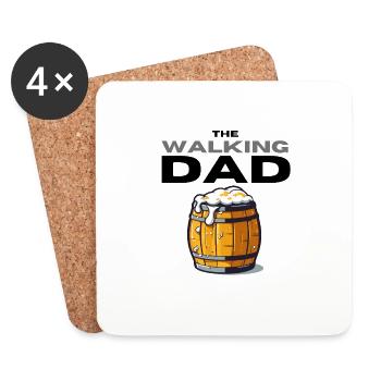 Walking Dad - Coasters (set of 4) - white - Front