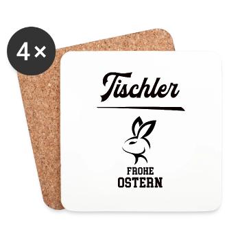 Tischler Ostern Geschenk Tischlerei Meister Azubi - Untersetzer (4er-Set) - Weiß - Vorne