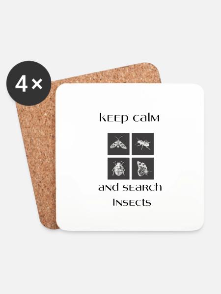 keep calm insects - Untersetzer (4er-Set) - Weiß