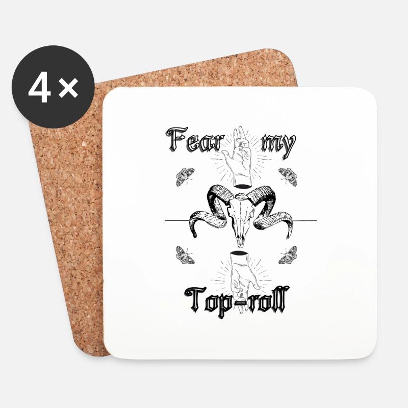 Fear myToproll - Untersetzer (4er-Set) - Weiß