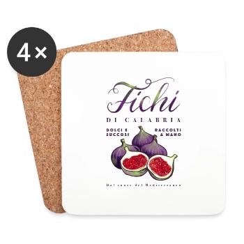 Figs from Calabria - Coasters (set of 4) - white - Front
